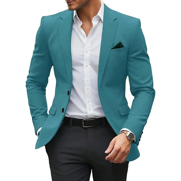 Mens Casual Sport Coat Blazer for Men Two Buttons Lightweight